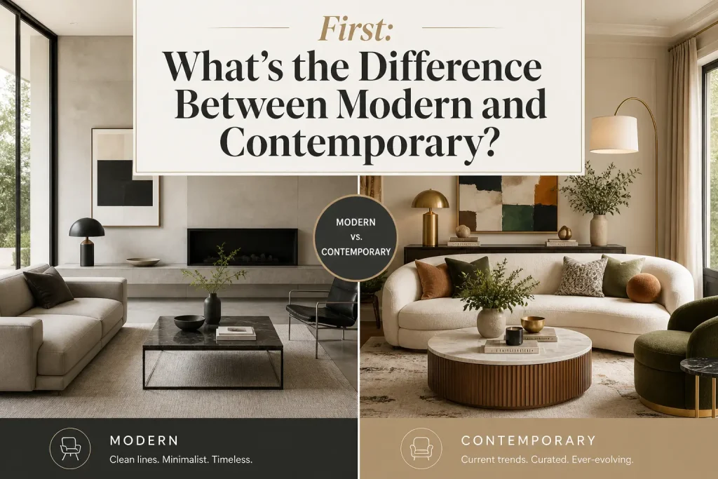 first what’s the difference between modern and contemporary