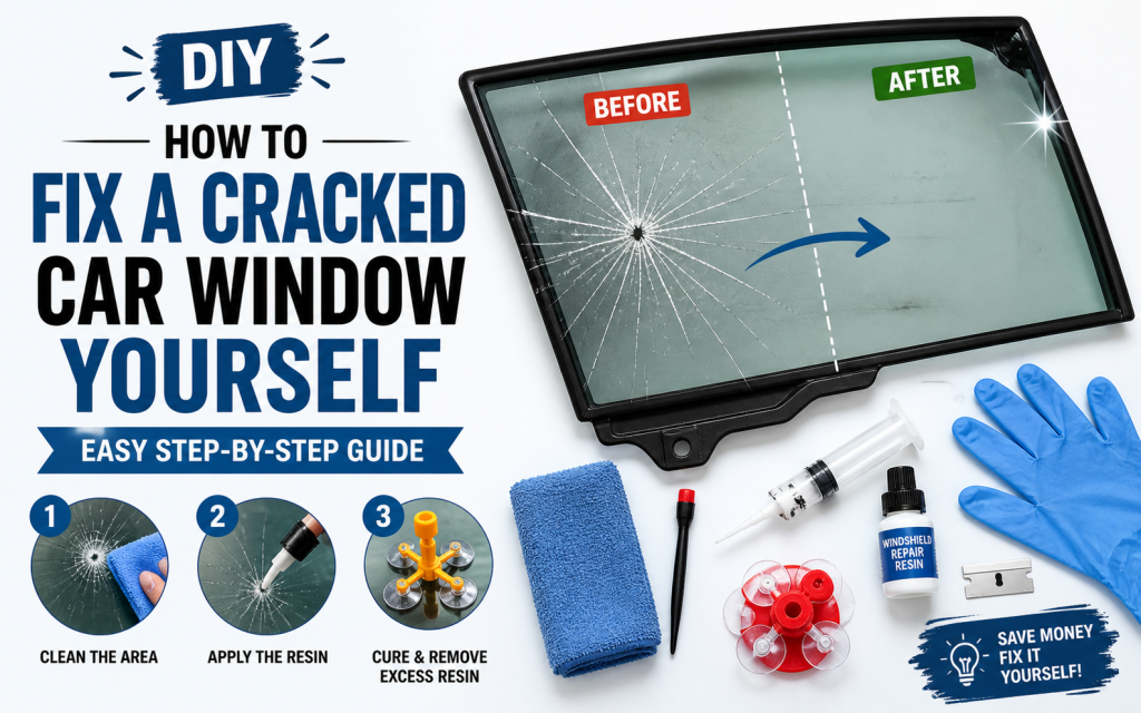 how to fix a cracked car window yourself step by step