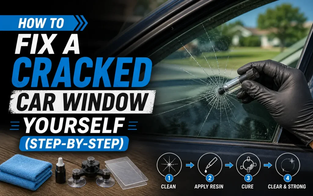how to fix a cracked car window yourself step by step