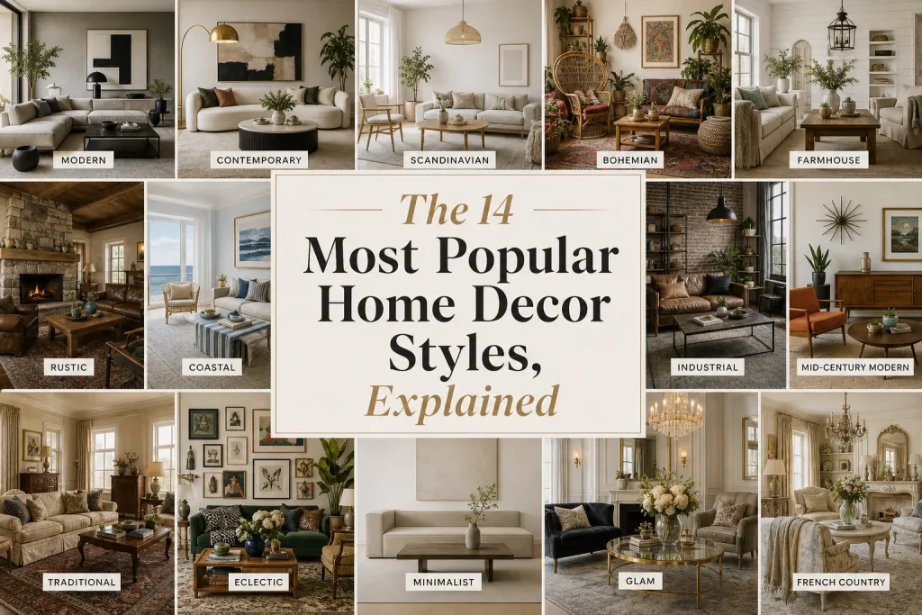 the 14 most popular home decor styles, explained
