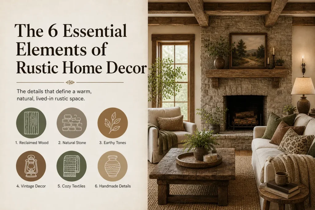 the 6 essential elements of rustic home decor