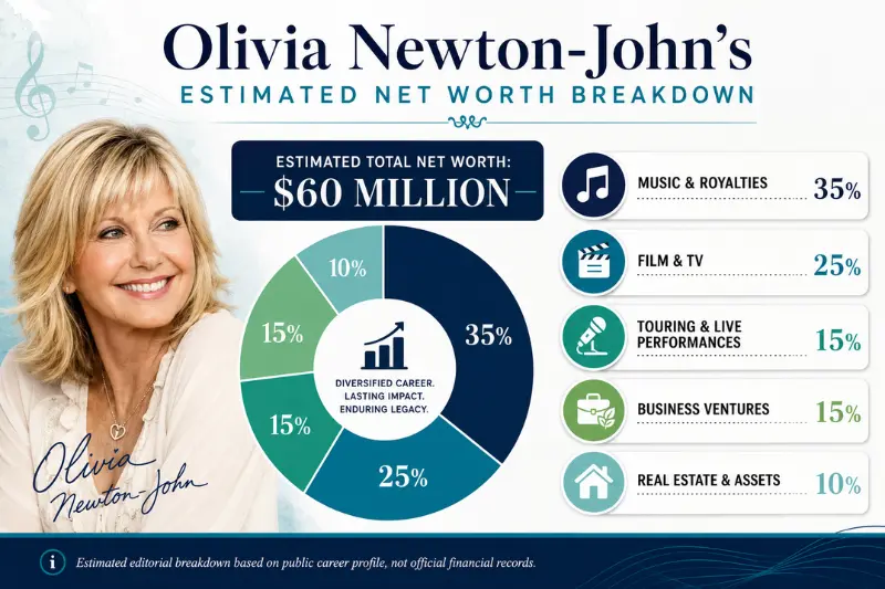 olivia newton-john’s estimated net worth breakdown