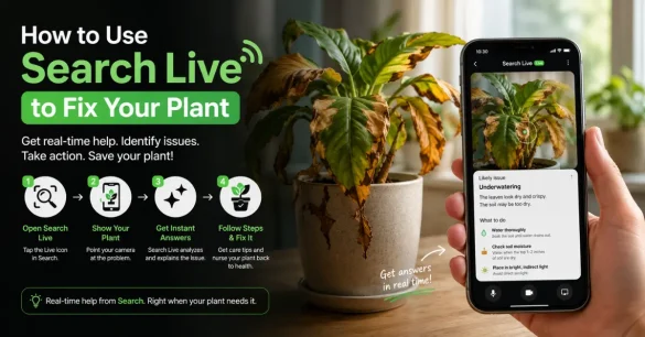 tell me how to use search live to fix my plant